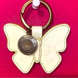 Coach Ivory Butterfly Keychain Y2K rare limited edition